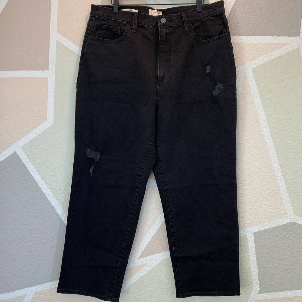 Universal Thread Women’s High-Rise Vintage Straight Jeans Black 16R/33R